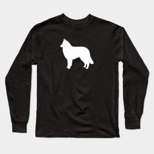 Belgian Tervuren Dog Breed Silhouette Long Sleeve T-Shirt